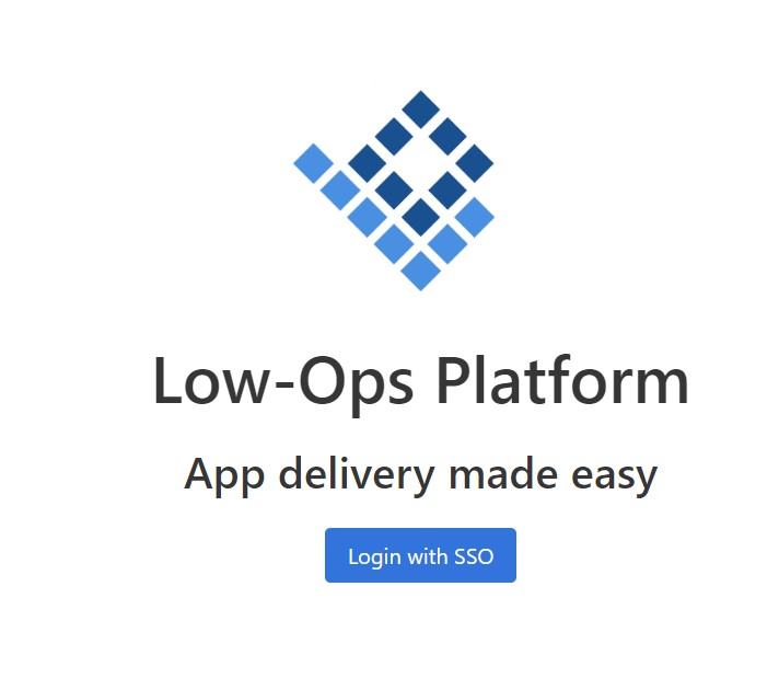 Low-Ops portal login page