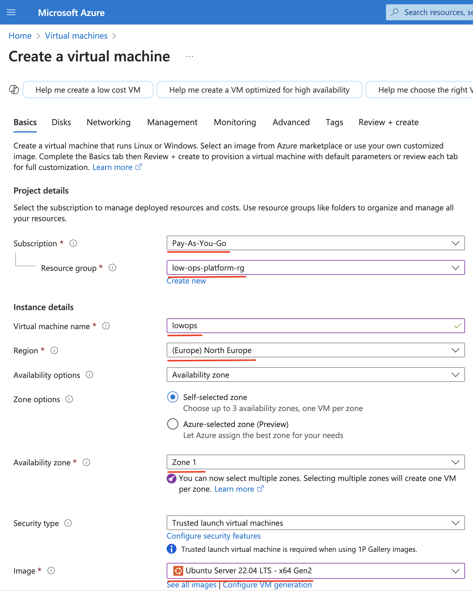 Azure Virtual Machine Basics