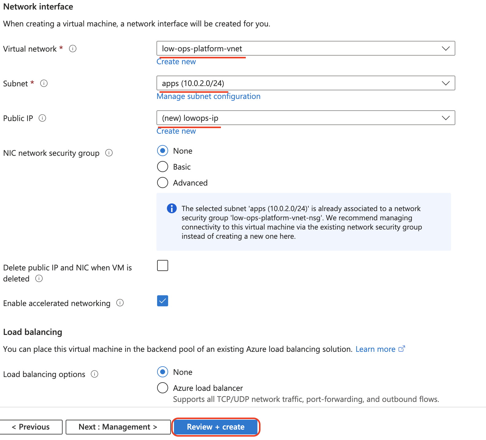 Azure Virtual Machine Networking