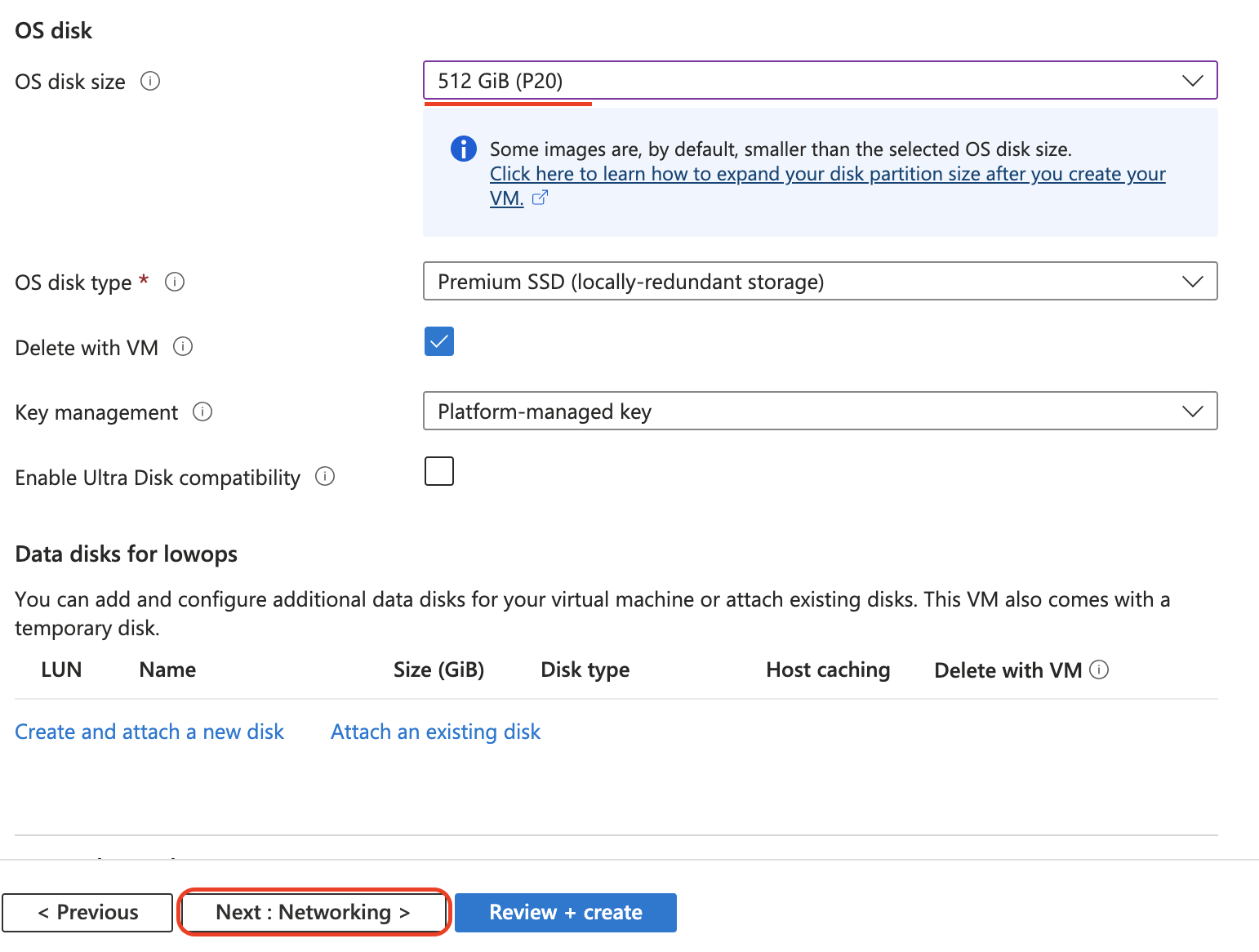 Azure Virtual Machine Storage