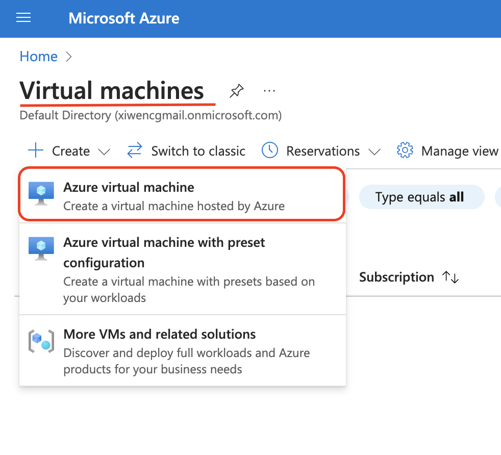 Azure Virtual Machine