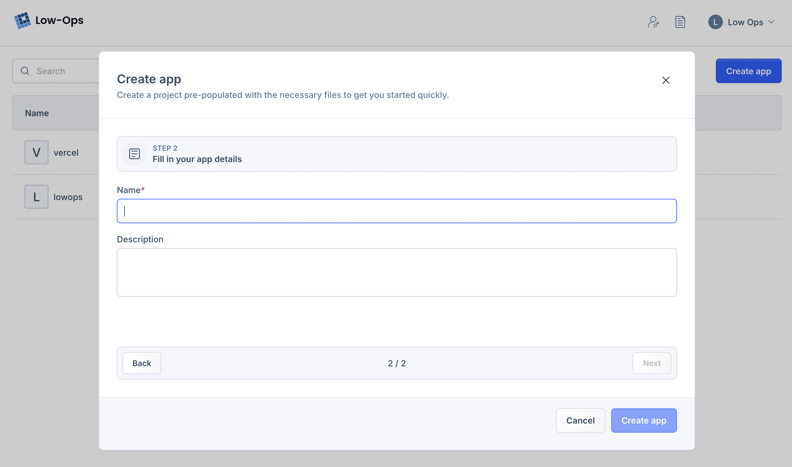 Create Application 2