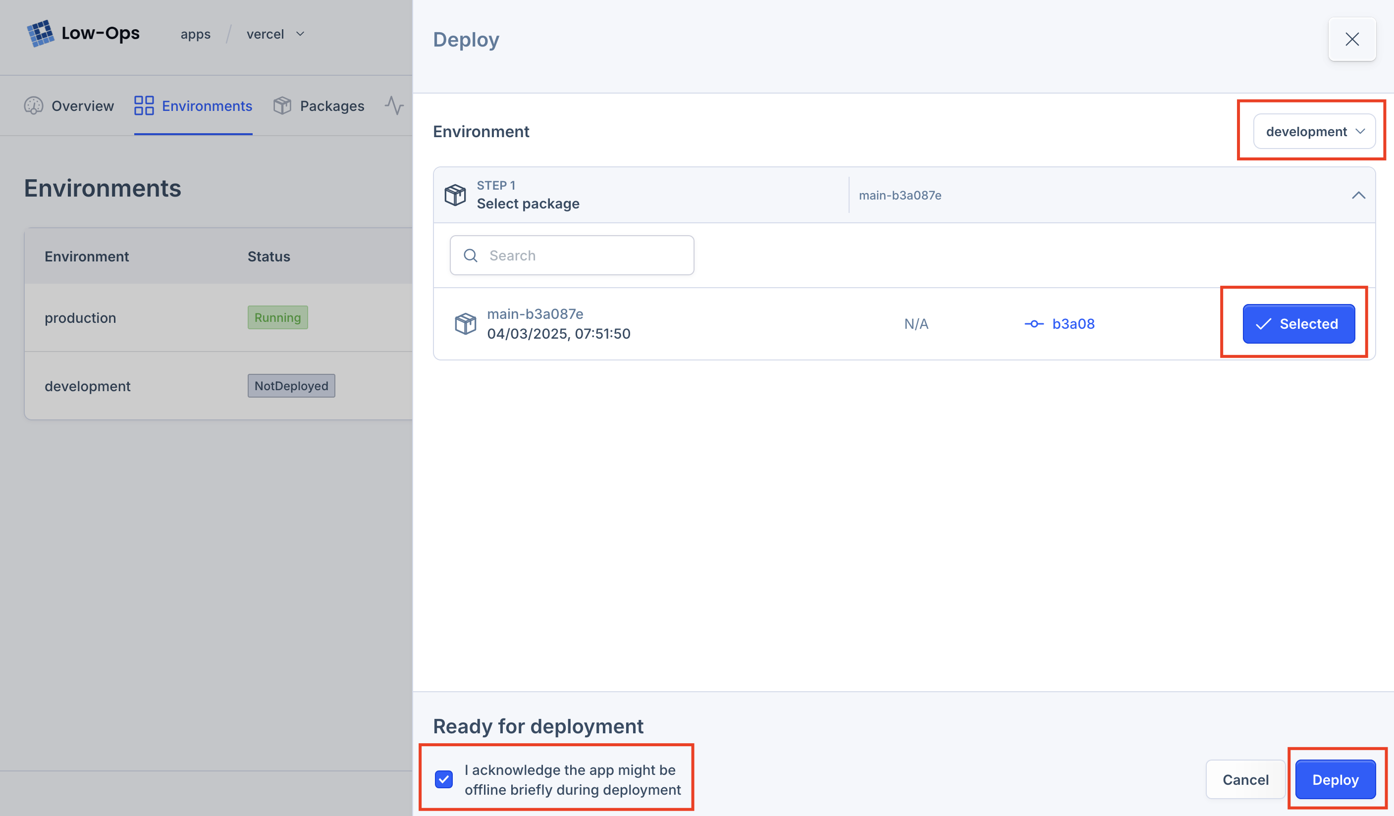 Deploy Environment
