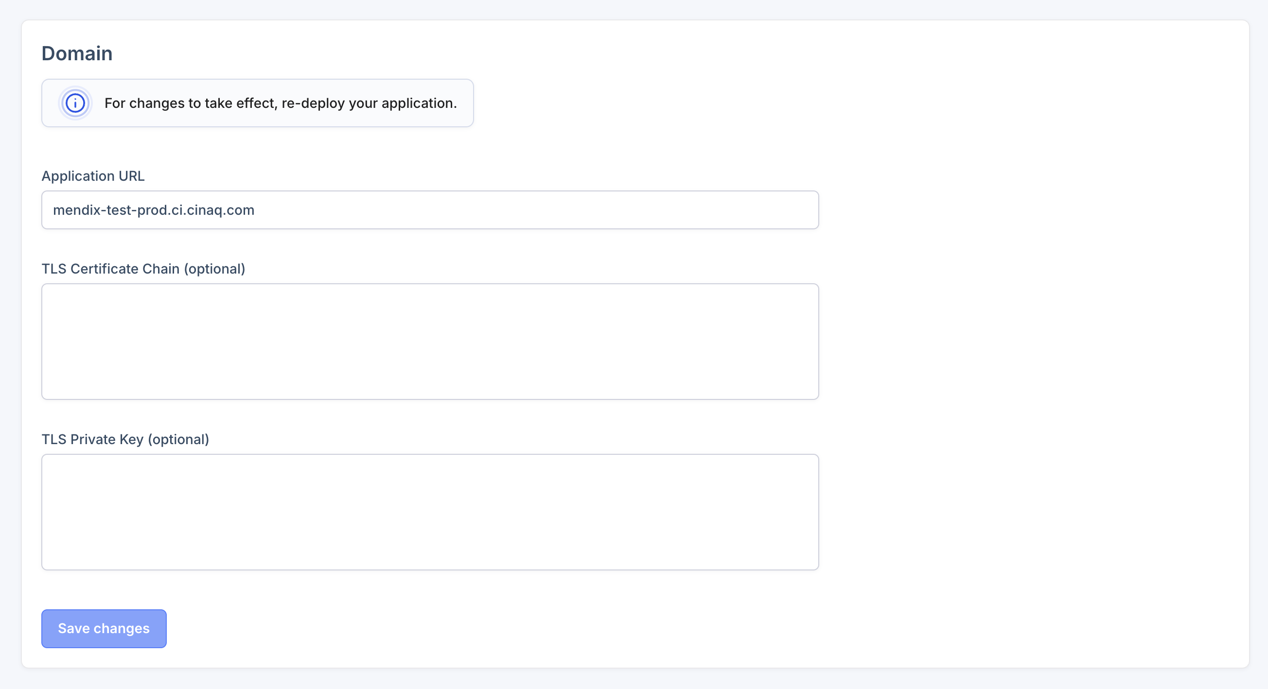 Domain Settings