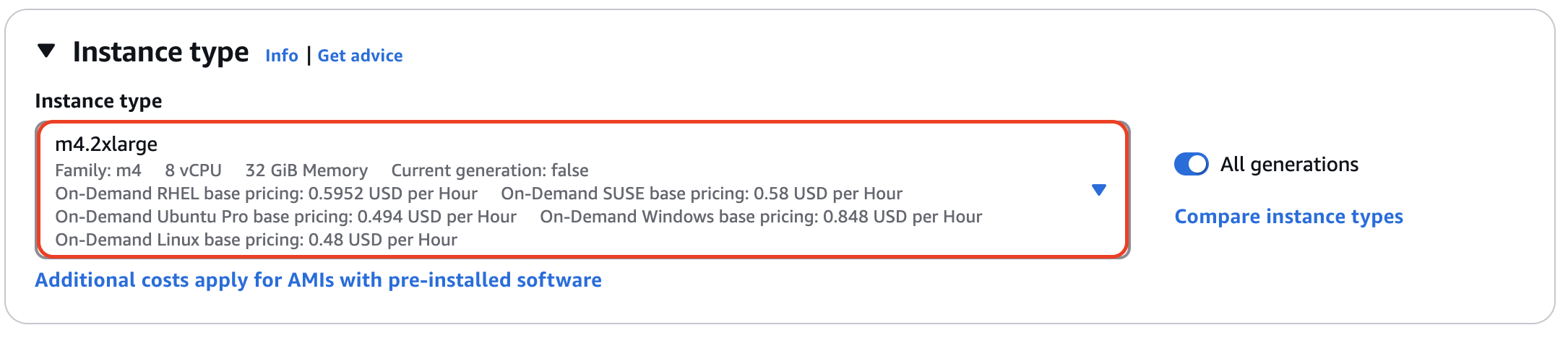 Select Instance Type