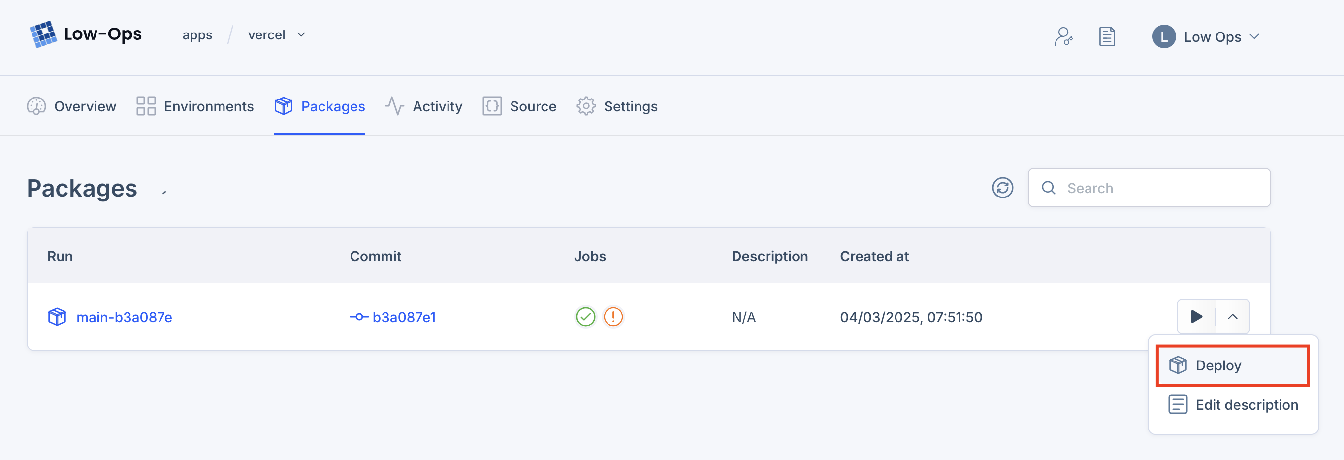Packages Deployment