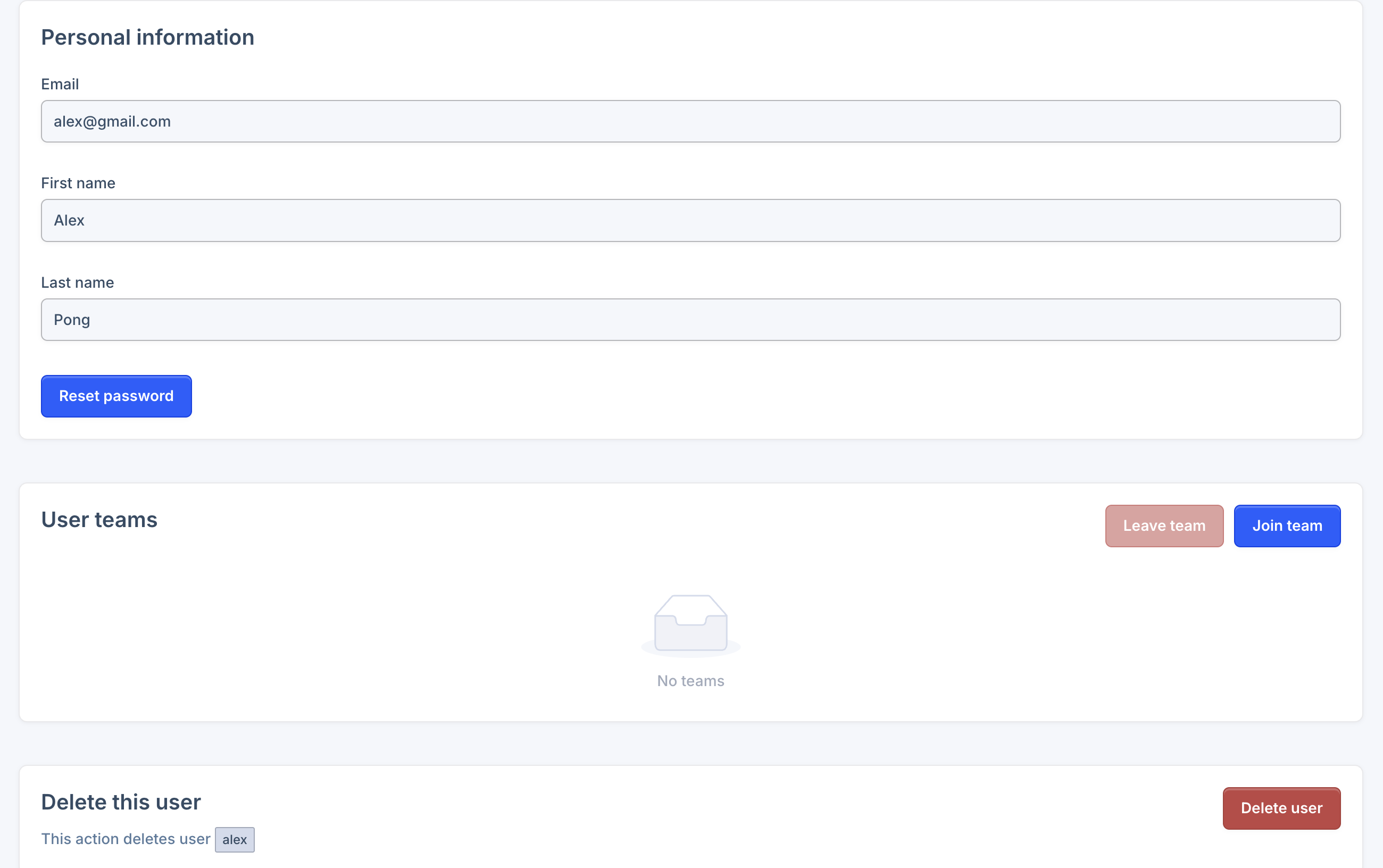 User Details